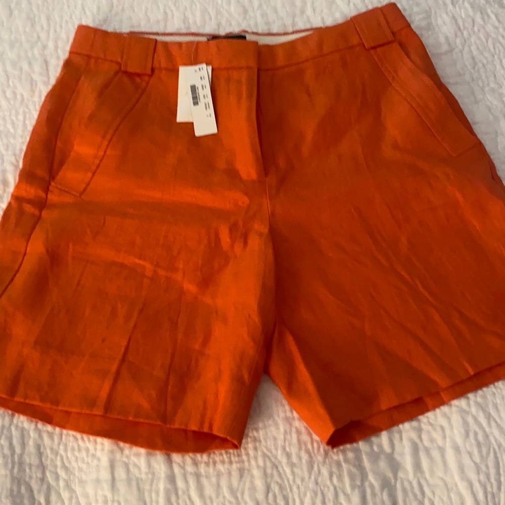 J Crew NWT high waisted linen shorts
